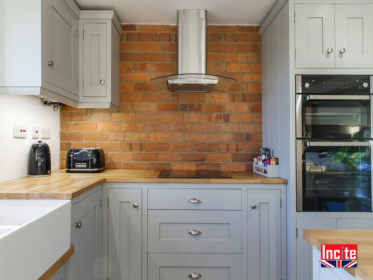 Lamp Room Gray Hand Painted Kitchen Incite Interiors